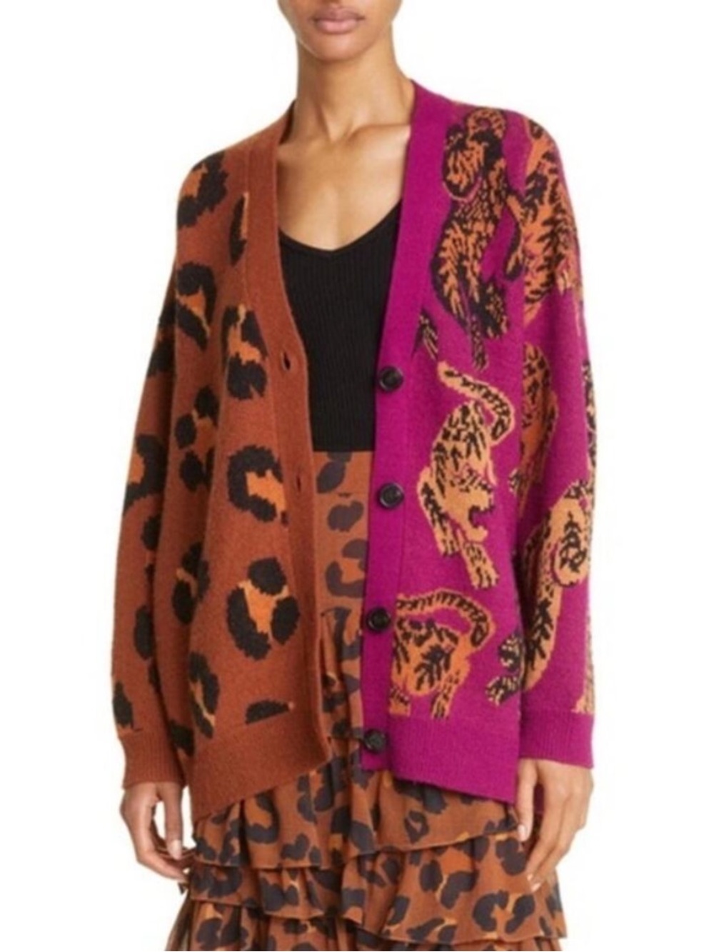 FARM Rio Mixed Wild Leopards Cardigan